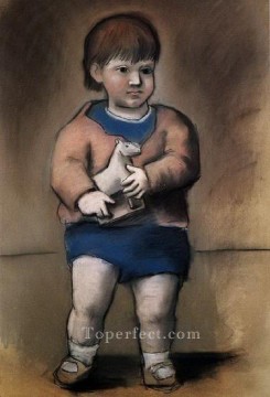 Pablo Picasso Painting - El niño con el caballo de juguete Paulo 1923 Pablo Picasso